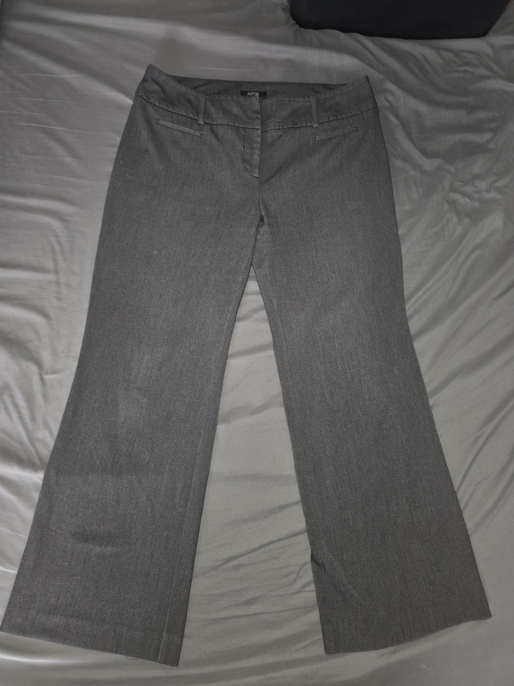 Apt. 9 Women's Gray Wide-Leg Modern Fit Dress Pants